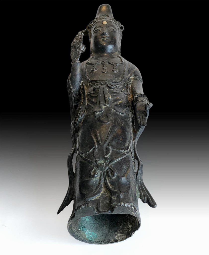 Ebros The Water and Moon Goddess Kuan Yin Bodhisattva Statue in Faux Bronze  Resin 13.75" Tall Immortal Deity of Mercy Museum Gallery Quality Buddha De 